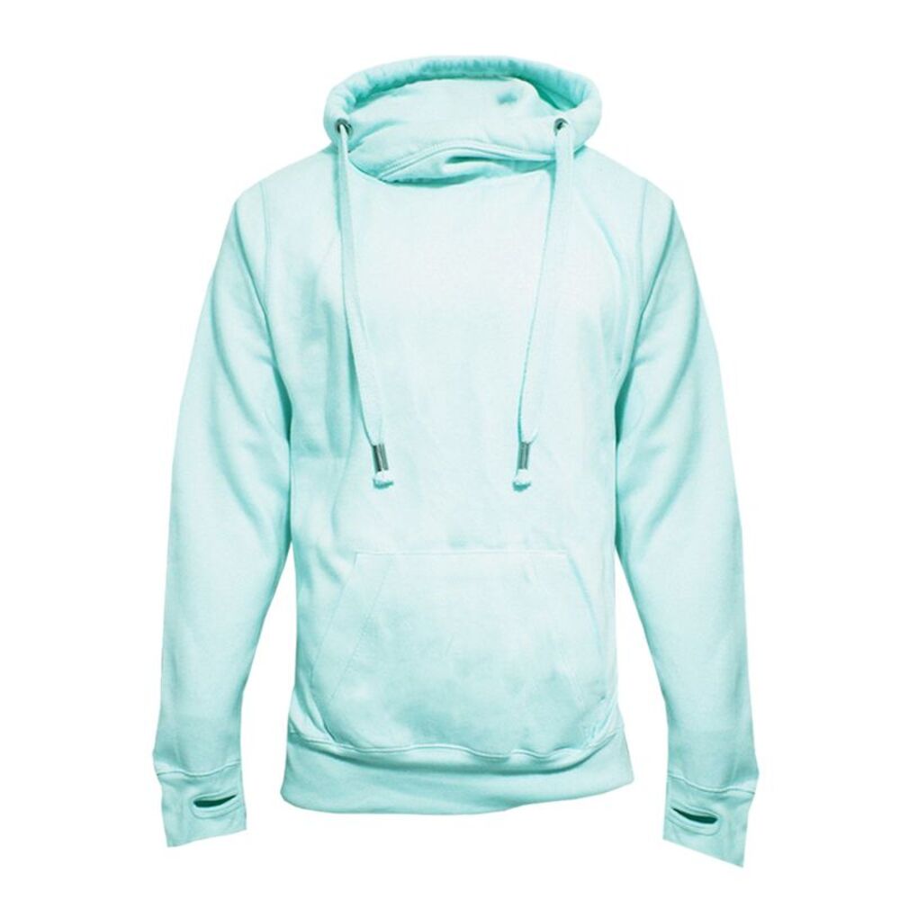 Awdis Unisex Adult Cross Neck Hoodie / Peppermint